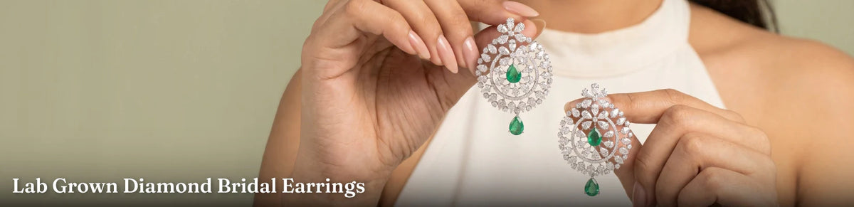 Lab Grown Diamond Bridal earrings