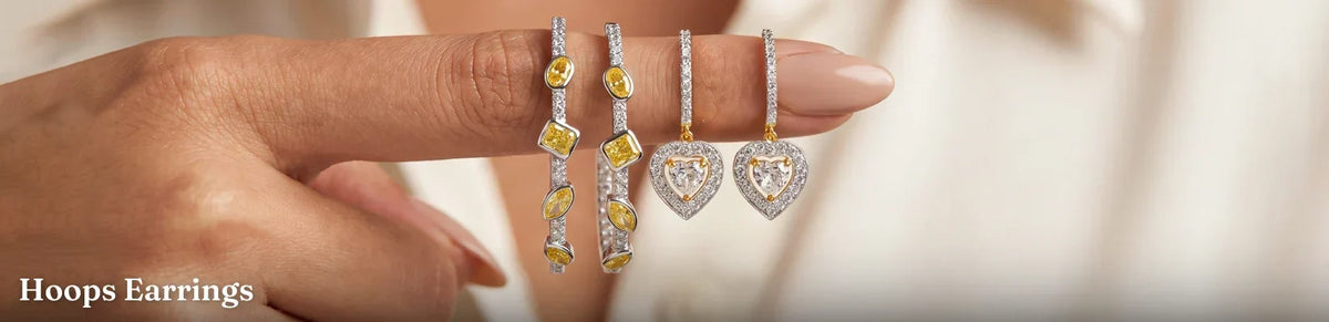 Lab Grown Diamond Hoop Earrings For Women