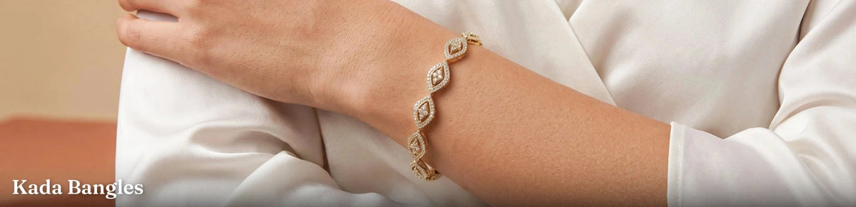 Kada Bangles in 14K & 18K Gold for Women | Certified Lab Grown Diamond