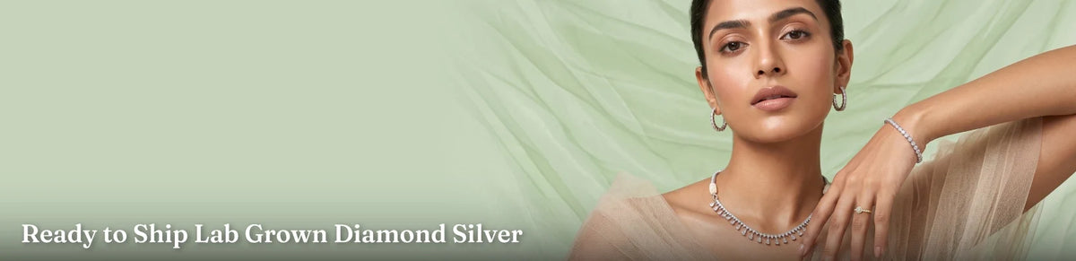 Ready to Ship Lab Grown Diamond Silver
