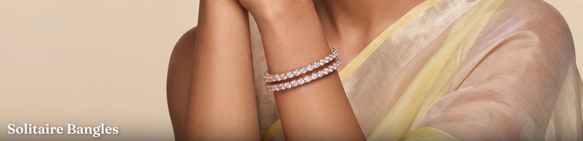 Lab Grown Diamond Solitaire Bangles
