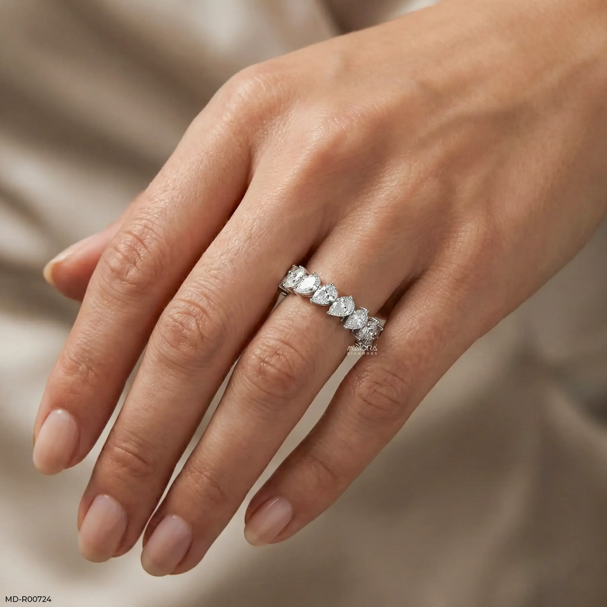 Alterna Flare Pear Diamond Ring
