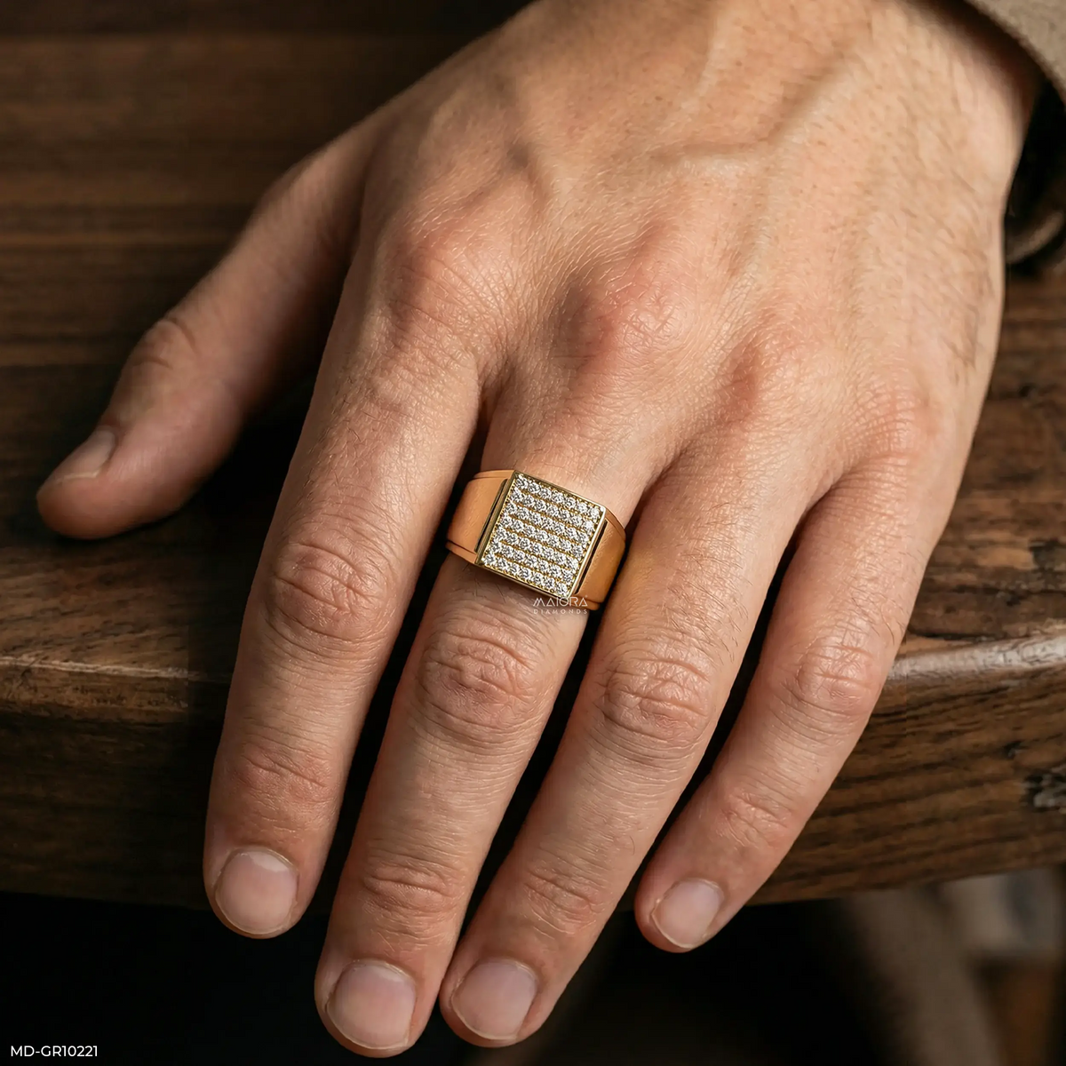 Brilliance Panel Mens Diamond Ring