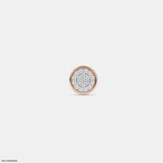 Circle Crystal Diamond Mens Stud Earring