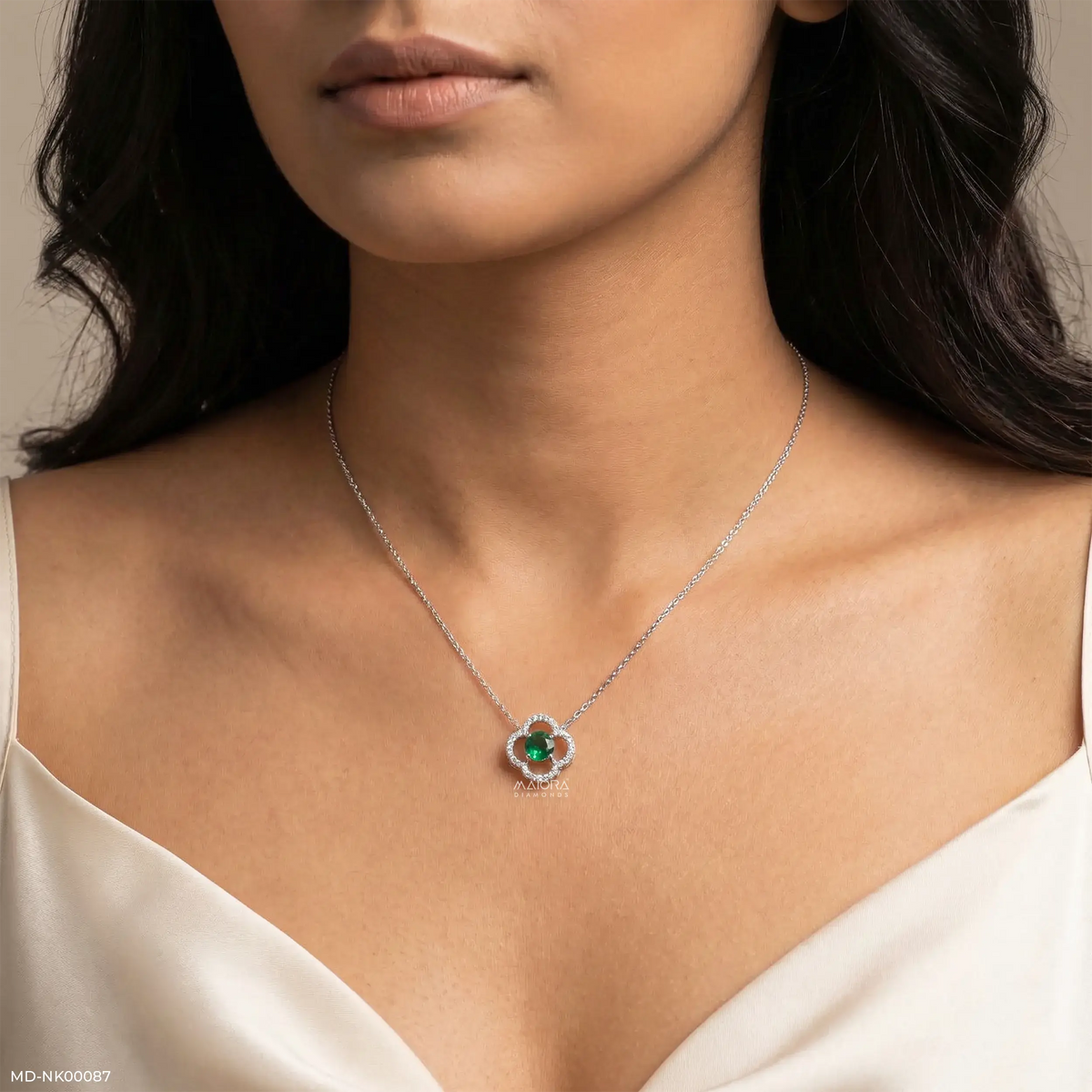 0.25 Carat Circle Of PetalsLab Diamond Pendant Without Chain