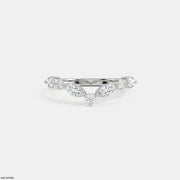 Dazzling Blue Arc Vanki Diamond Ring