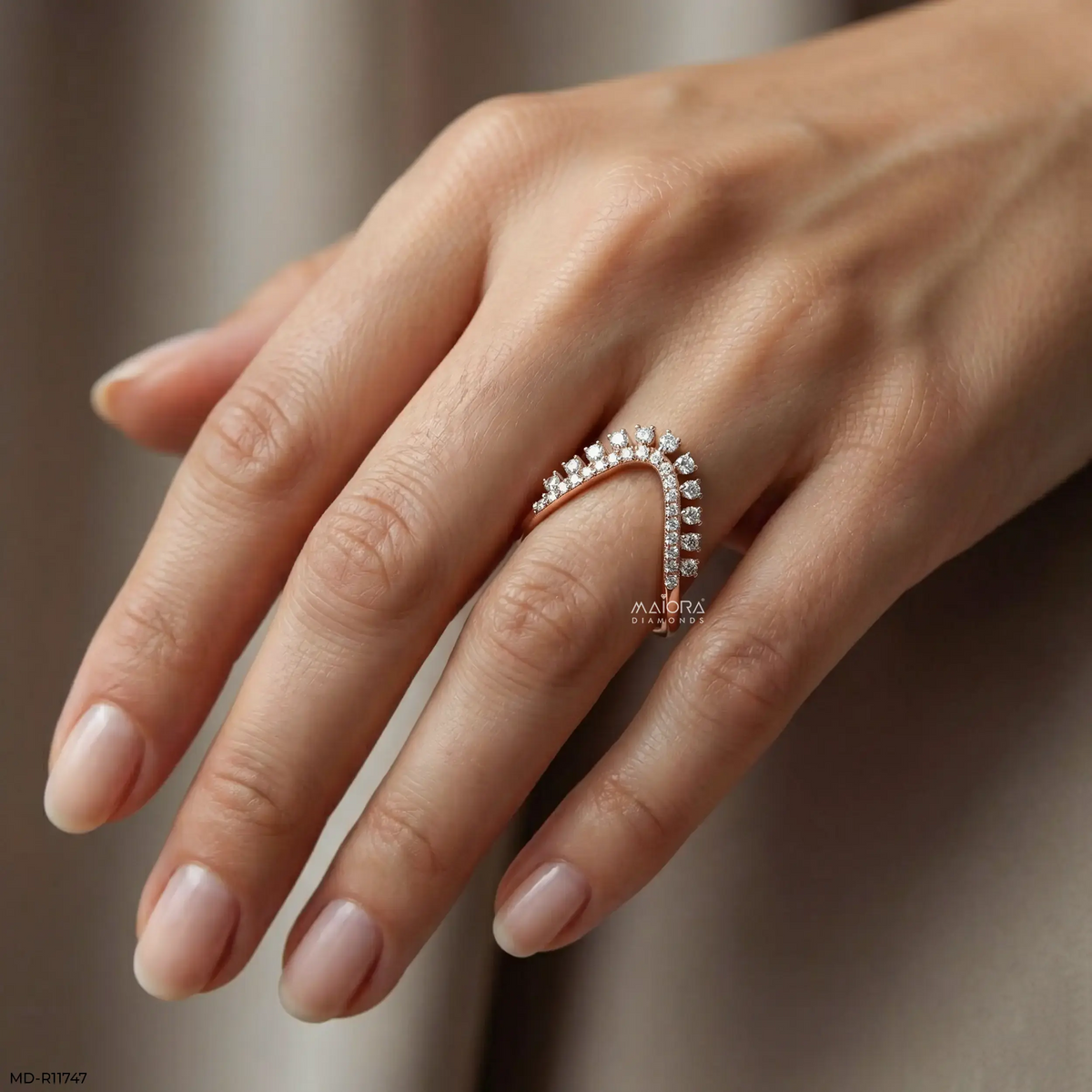 Dazzling Celestial Arc Diamond Ring
