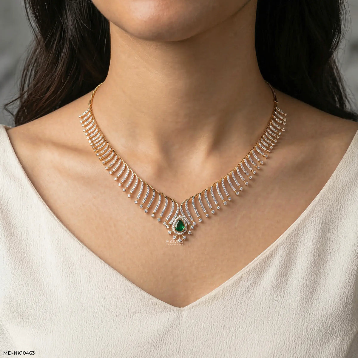 Dynasty Flare Diamond Necklace