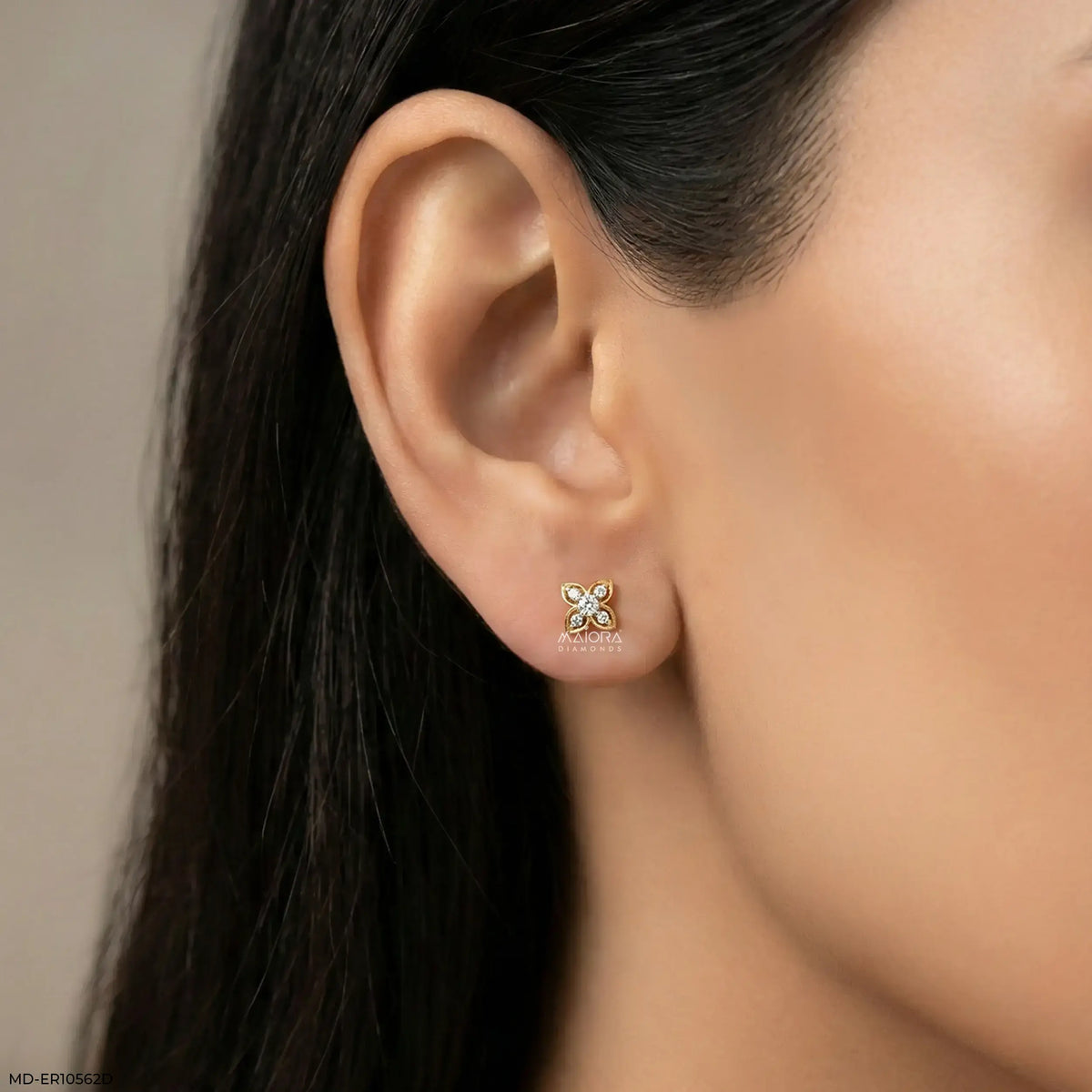 0.25 Carat Elara Petal Lab Diamond Stud Earrings