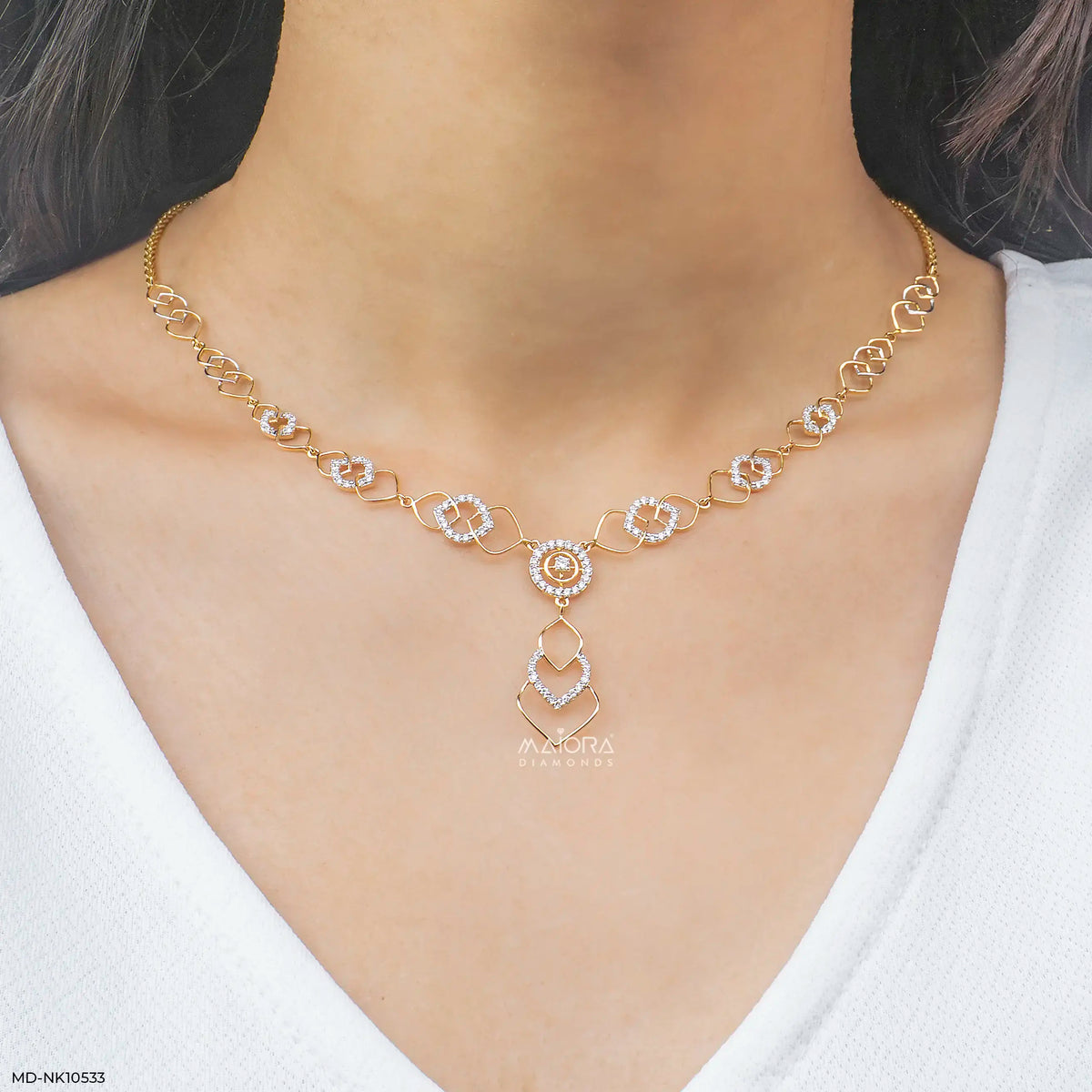 Timeless Elegant Filigree Diamond Necklace