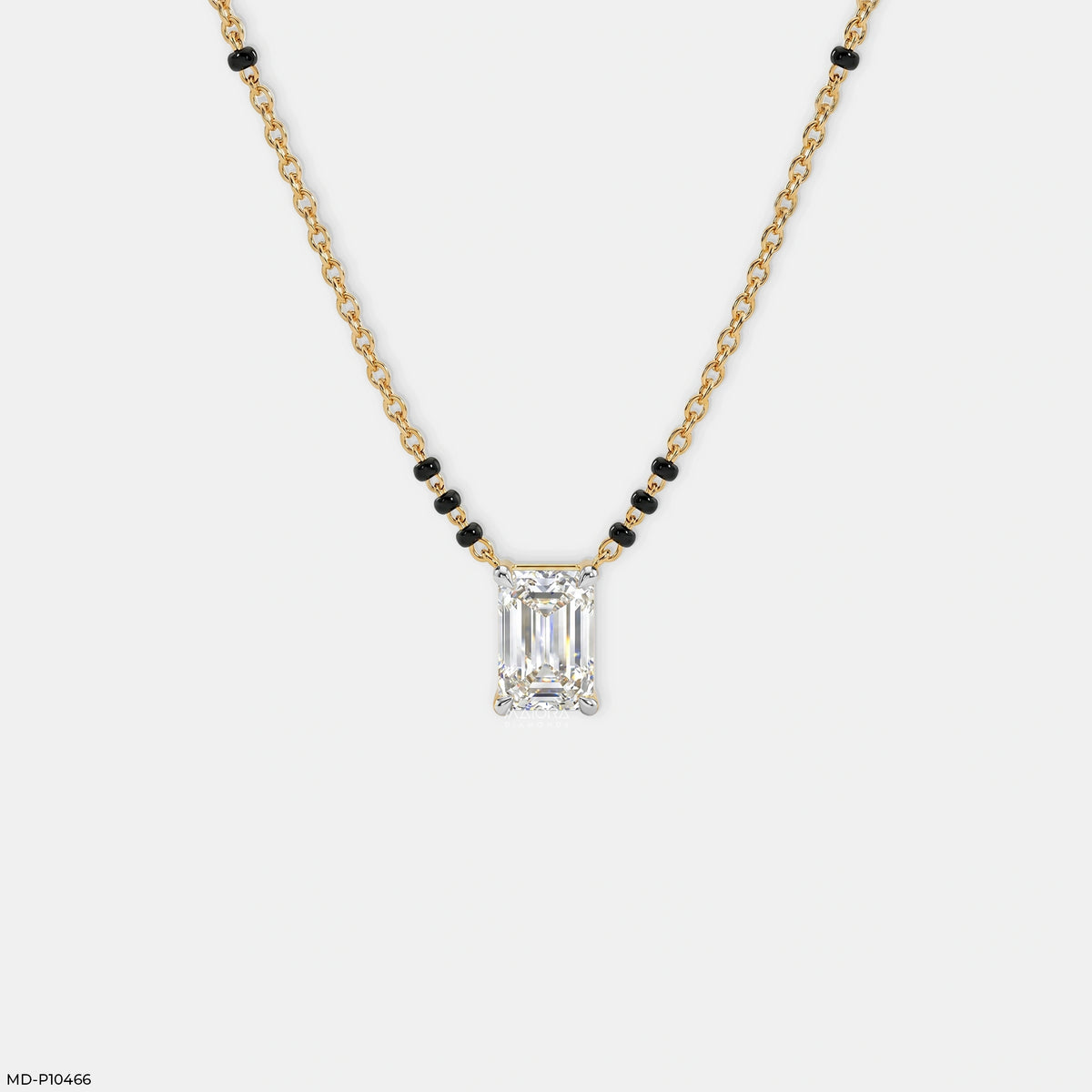 Emerald Solitaire Diamond Mangalsutra