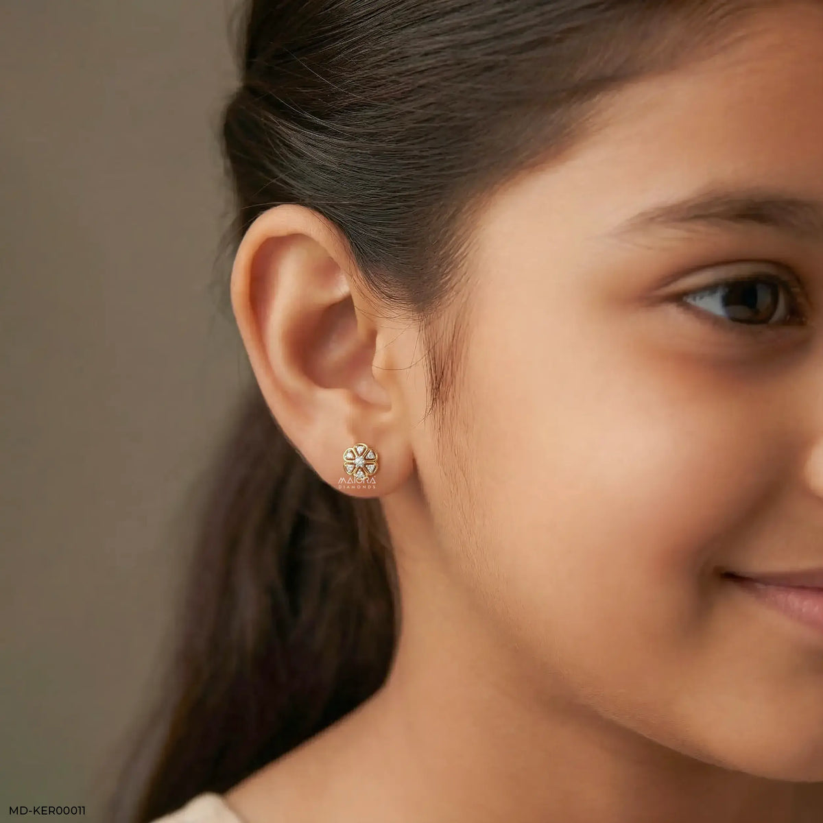 Flora Fable Kids Diamond Earrings