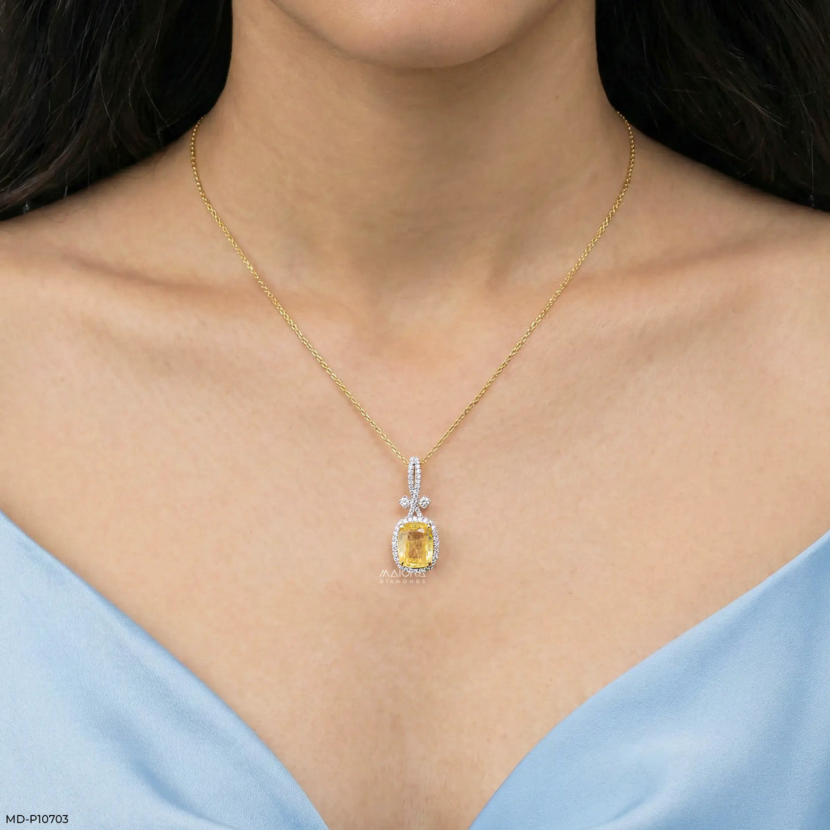 Golden Radiance Diamond Pendant