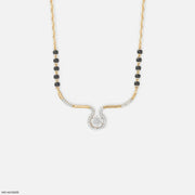 Graceful Twirl Halo Diamond Mangalsutra