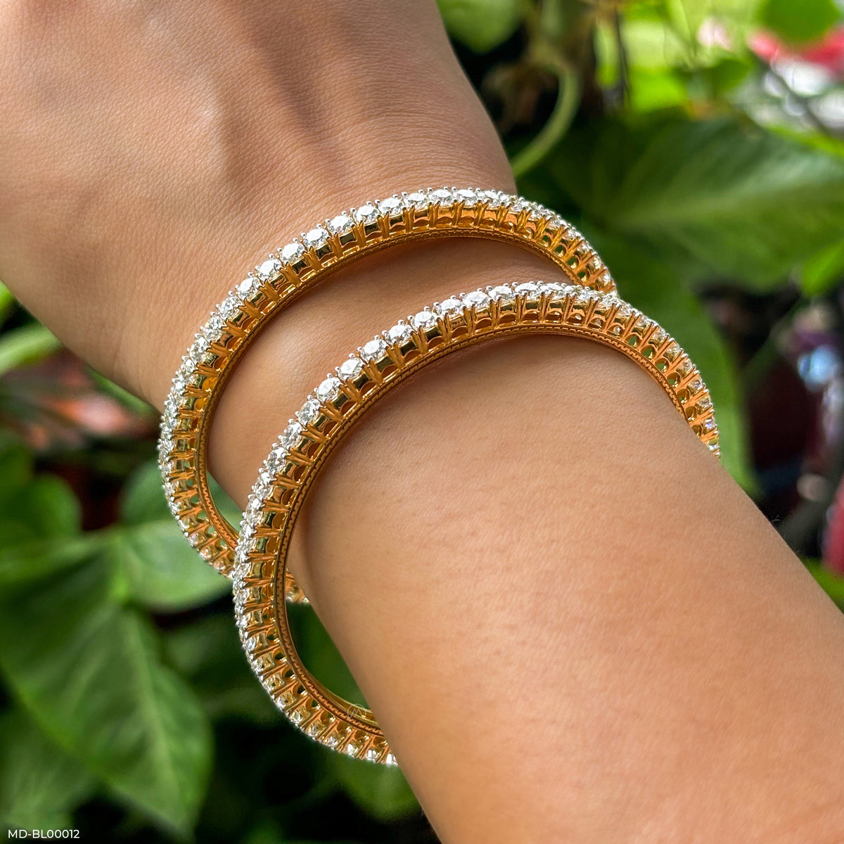 Petal Pave Bangle