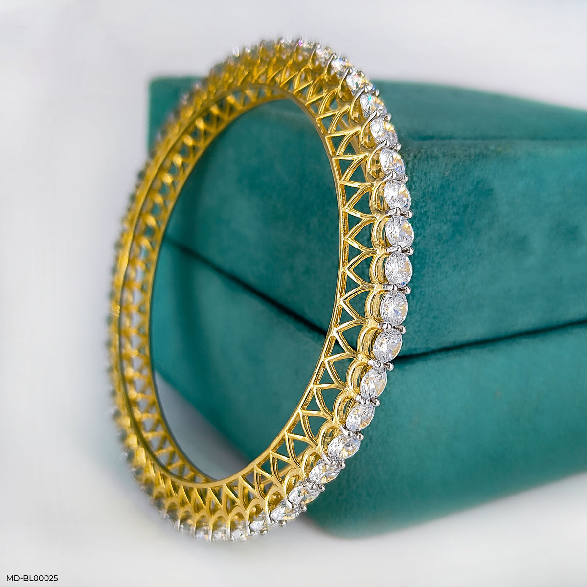 Dome Shape Diamond Bangle
