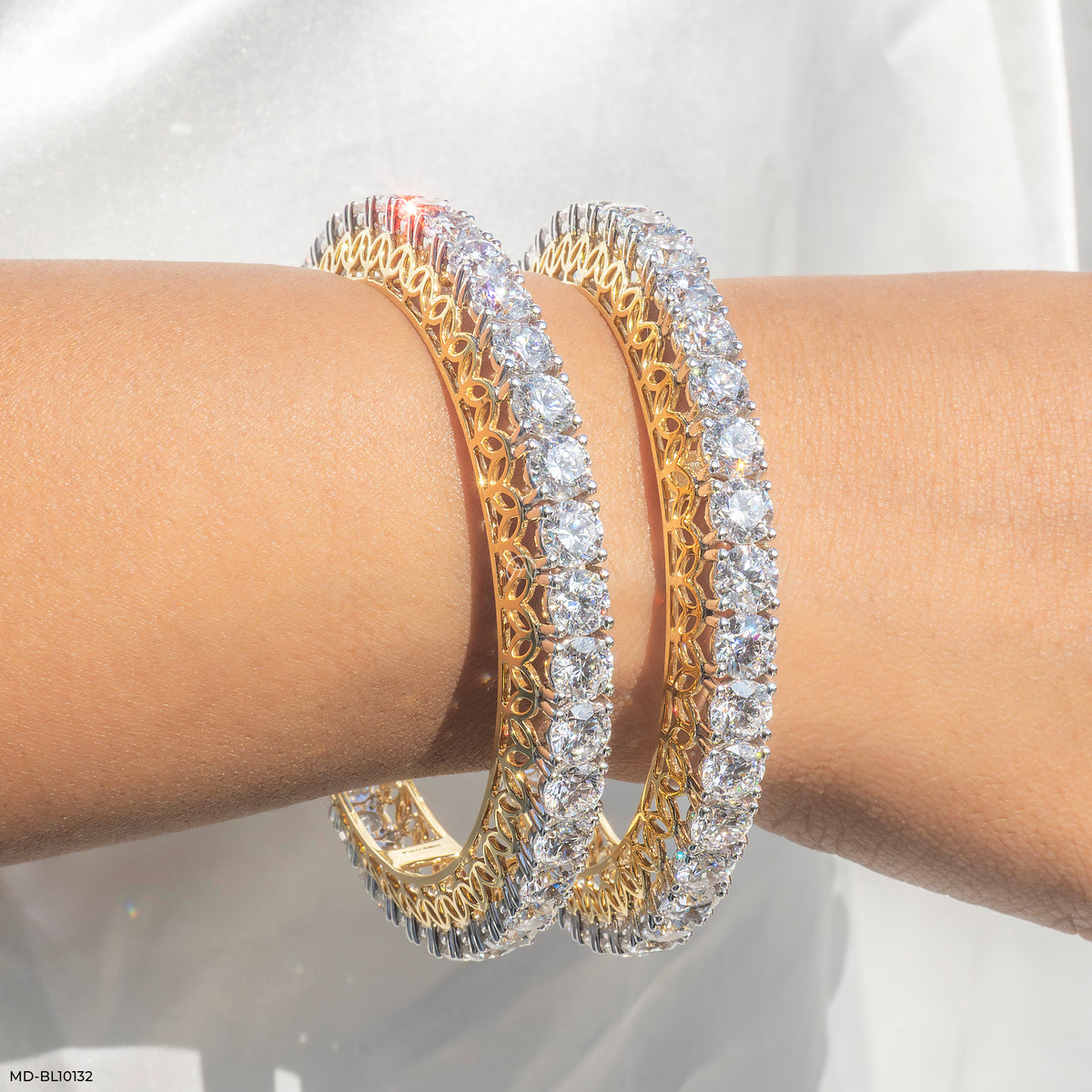Lattice Diamond Bangle