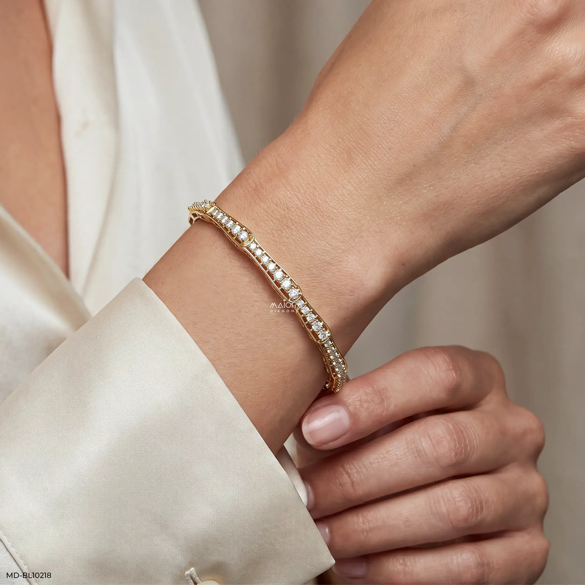 Brilliance Track Diamond Bangle