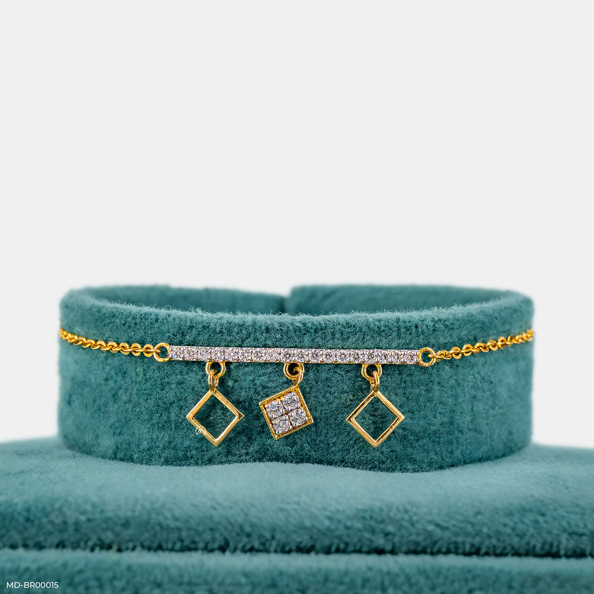 Tri-Square Diamond Bracelets