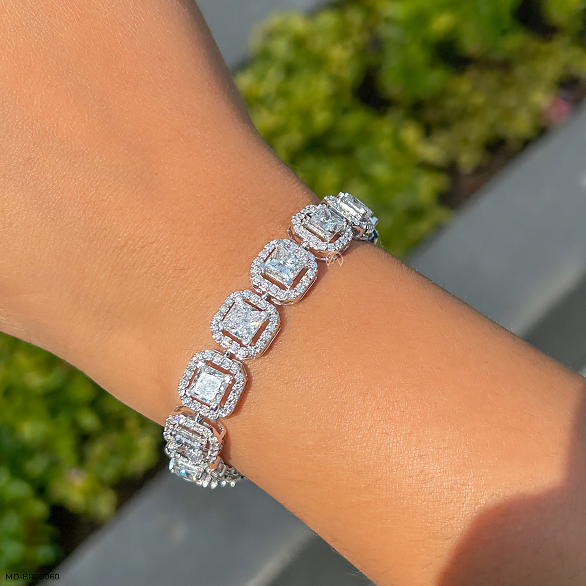 1 Carat Princess Solitaire Tennis Diamond Bracelet