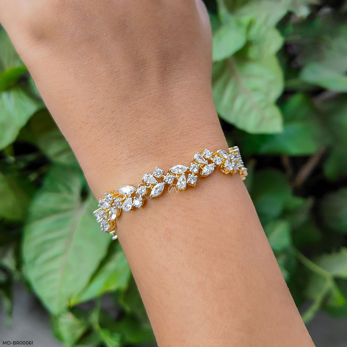 Floral Link Diamond Bracelet
