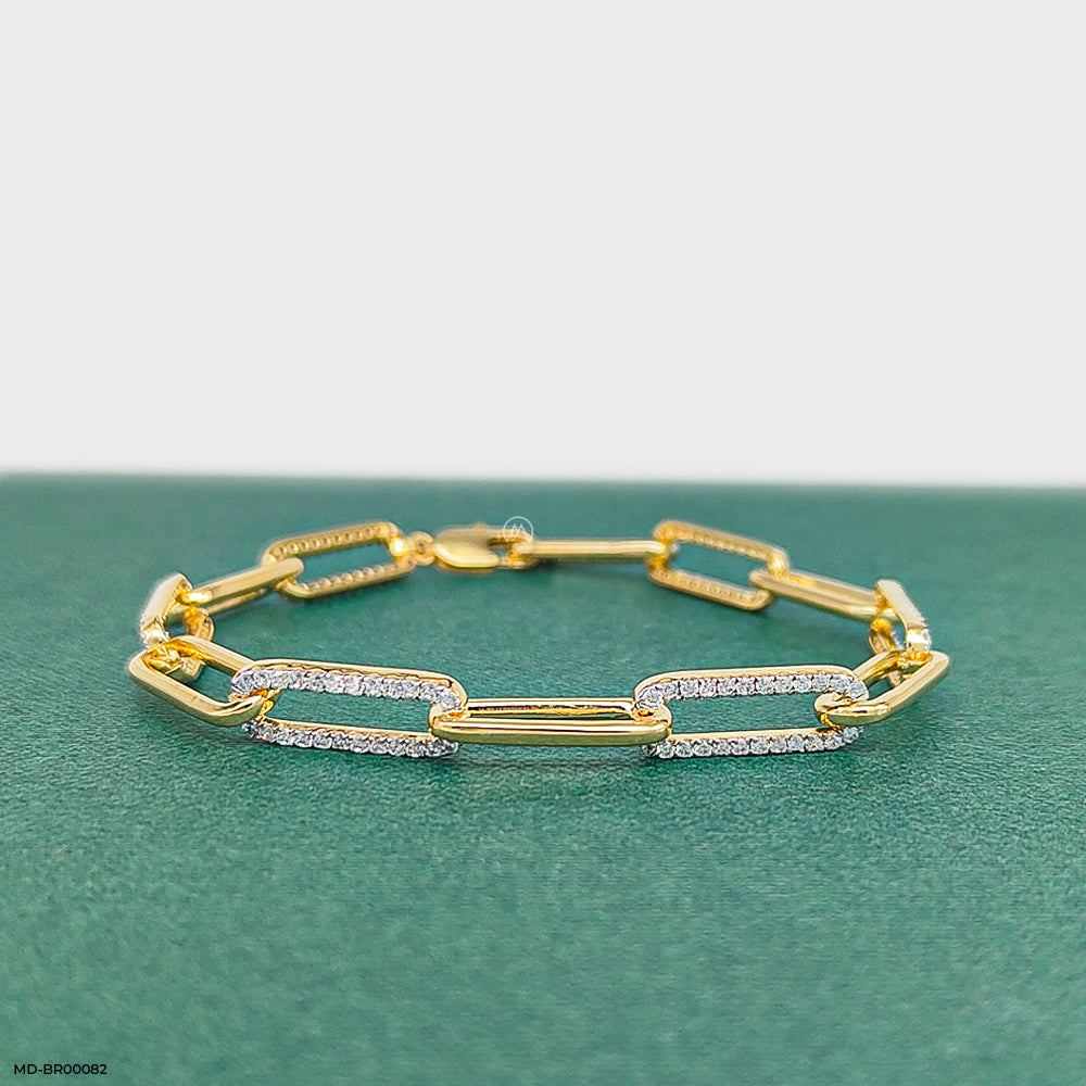 Paperclip Diamond Bracelet