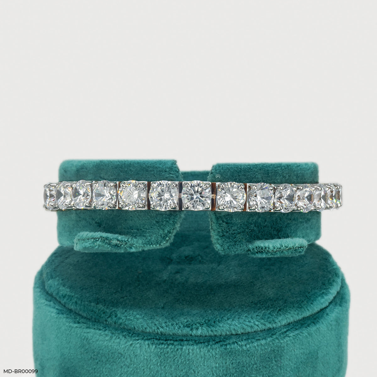 Square Link Diamond Eternity Bracelet