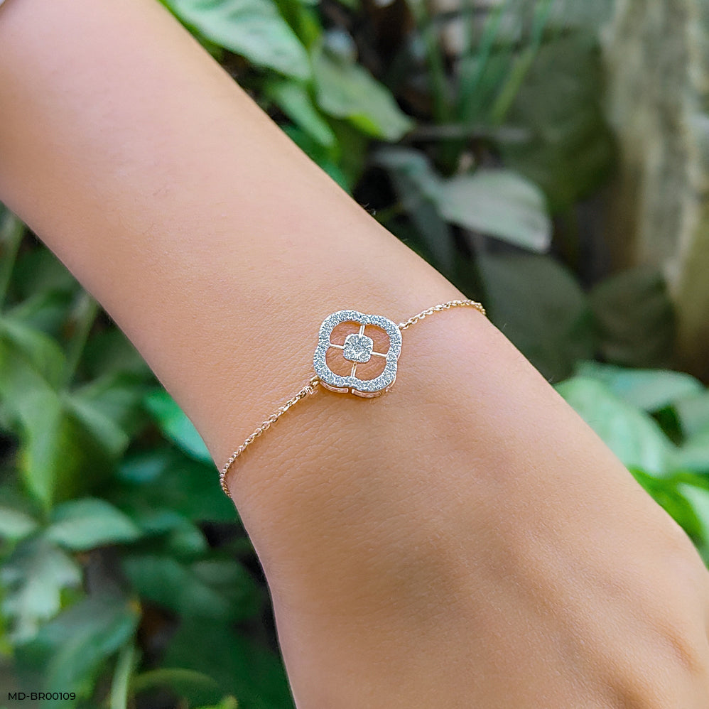 Framed Floret Diamond Bracelets