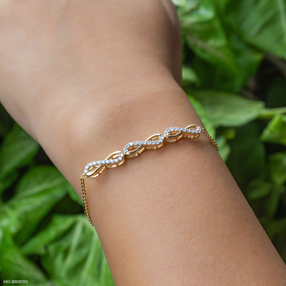 Infinity Wave Diamond Bracelet