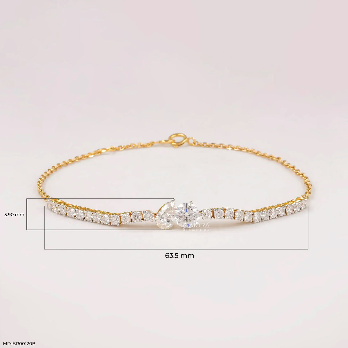 1.55 Carat Toi Et Moi Lab Diamond Bracelet