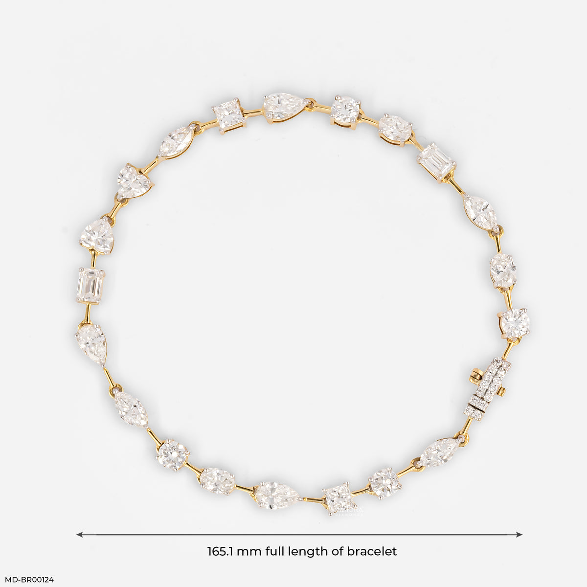 4.15 Carat Classic Fancy Solitaire Diamond Bracelet
