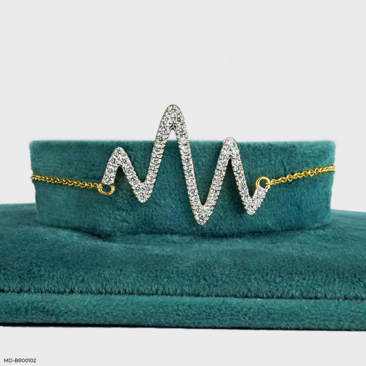 Heart Beat Pulse Diamond Bracelet