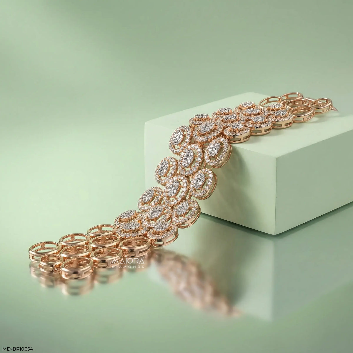 Tierney Oval Halo Diamond Bracelet