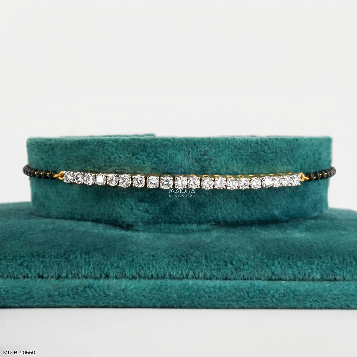 Half Tennis Diamond Mangalsutra Bracelet