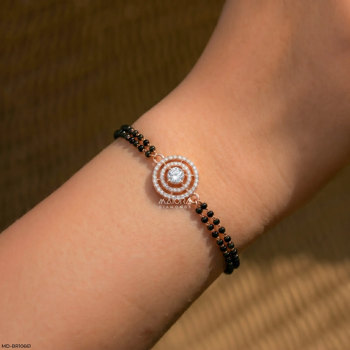 Dublet Diamond Circle Mangalsutra Bracelet