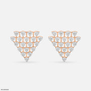 Tiny Triangle Diamond Earrings