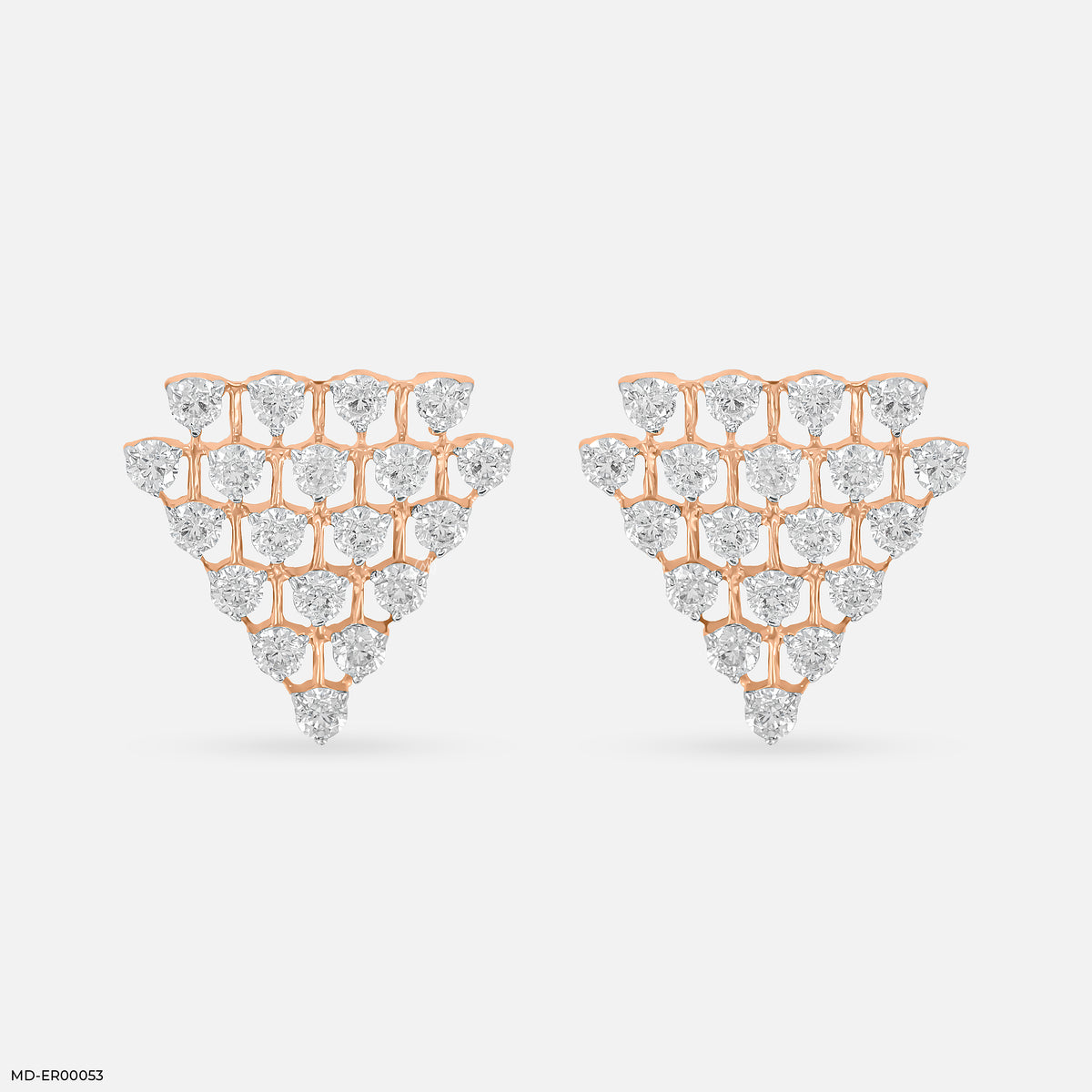 Tiny Triangle Diamond Earrings