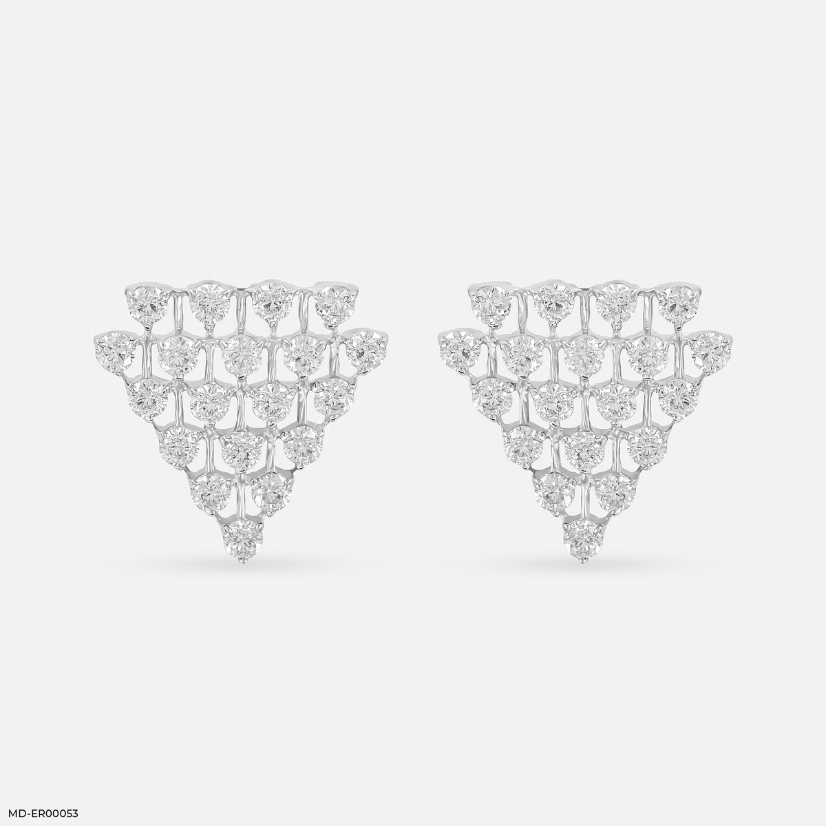 Tiny Triangle Diamond Earrings