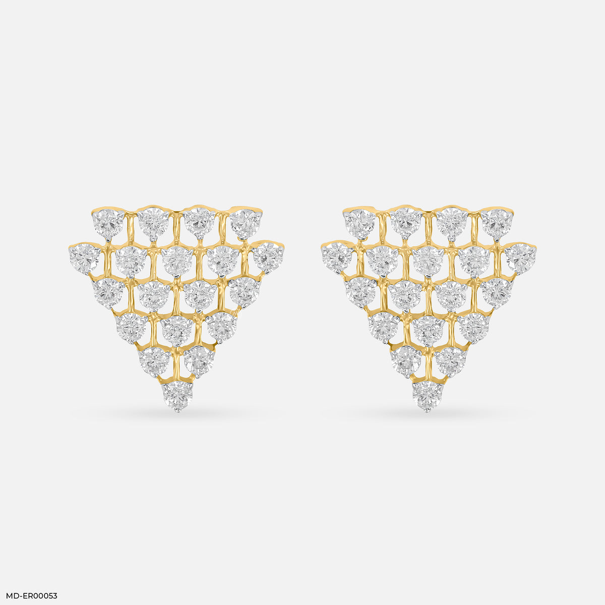 Tiny Triangle Diamond Earrings