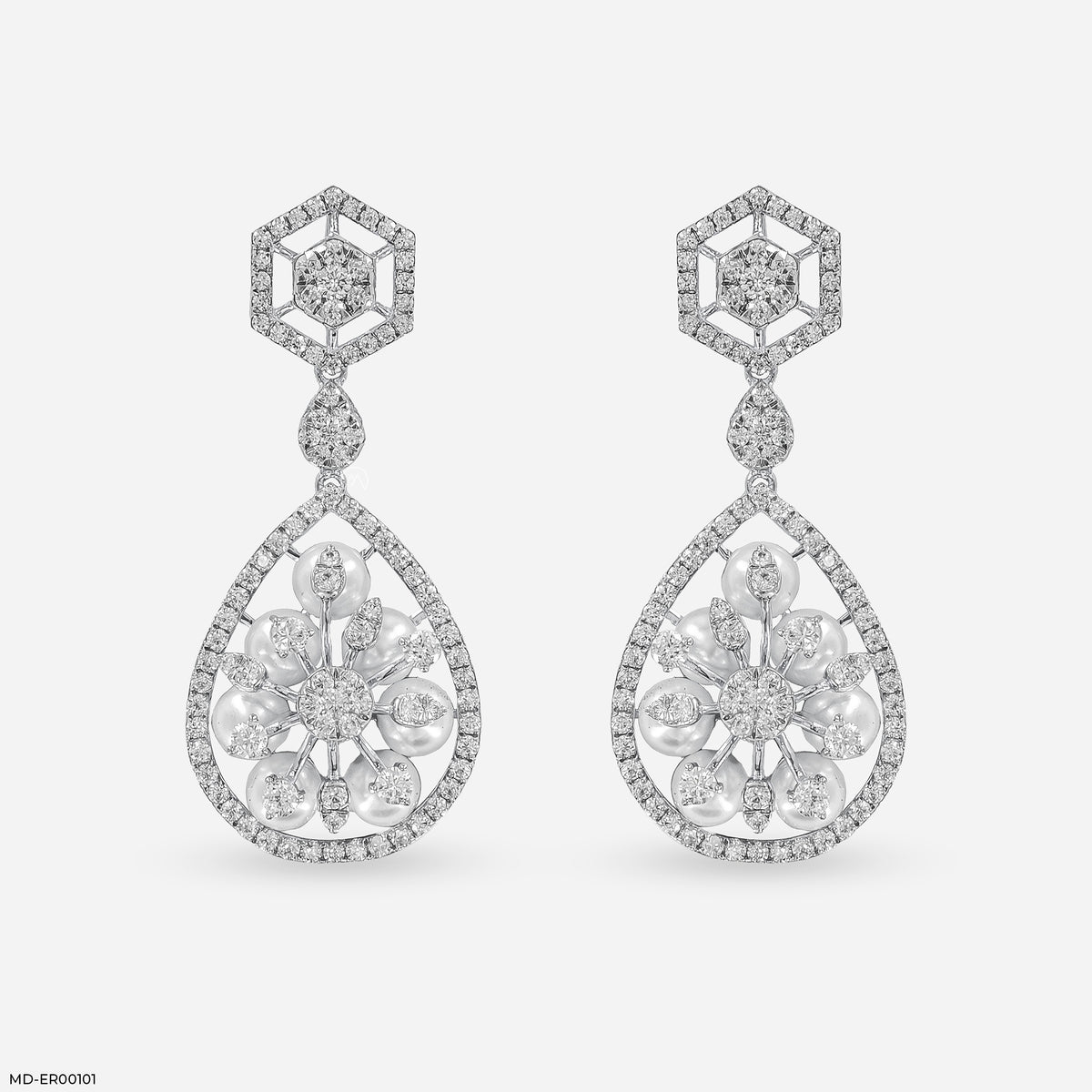 1 Carat Pearl Prism Earrings
