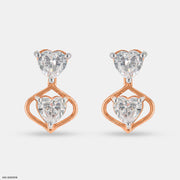 1.1 Carat Twin Hearts Earrings