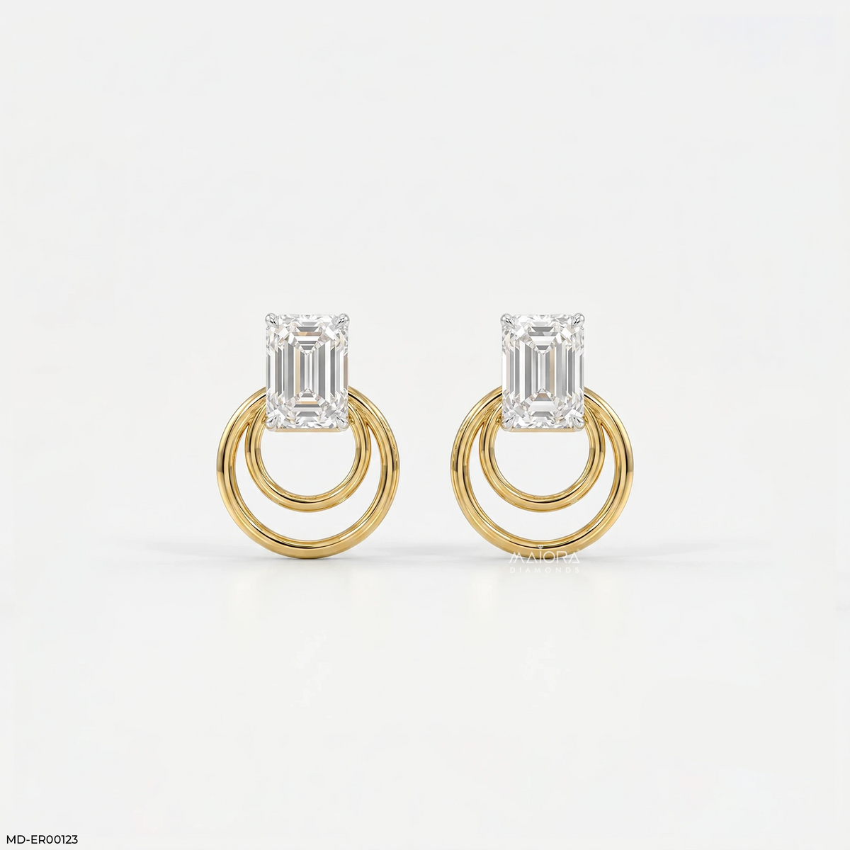 1.5 Carat Baguette Detachable Earrings