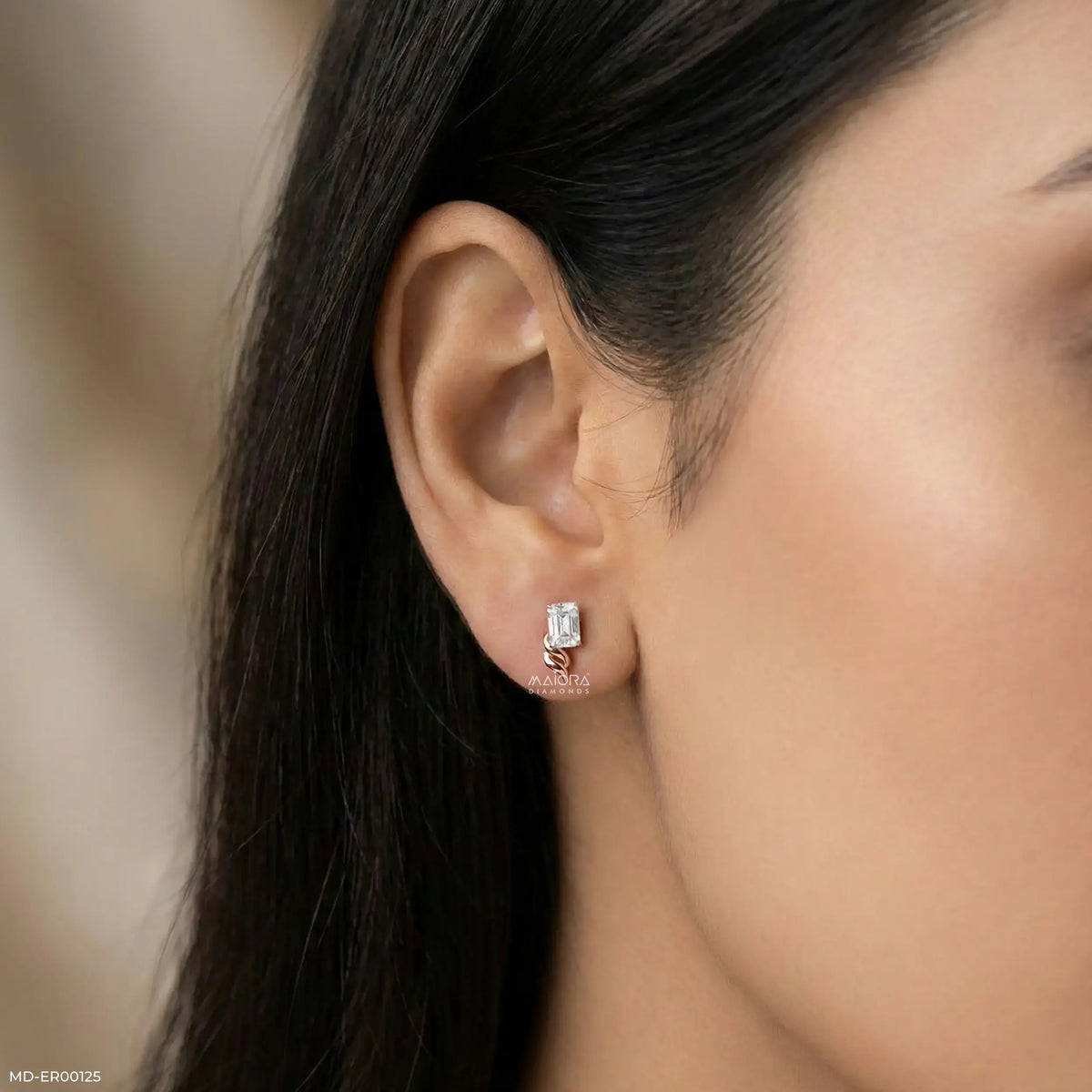 0.8 Carat Emerald Flame Earrings