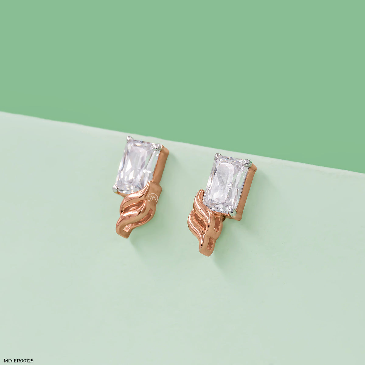 0.8 Carat Emerald Flame Earrings