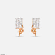 0.8 Carat Emerald Flame Earrings