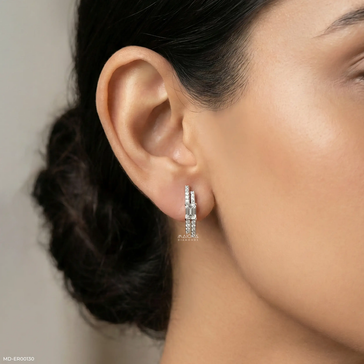 0.50 Carat Duo Radiant Earrings