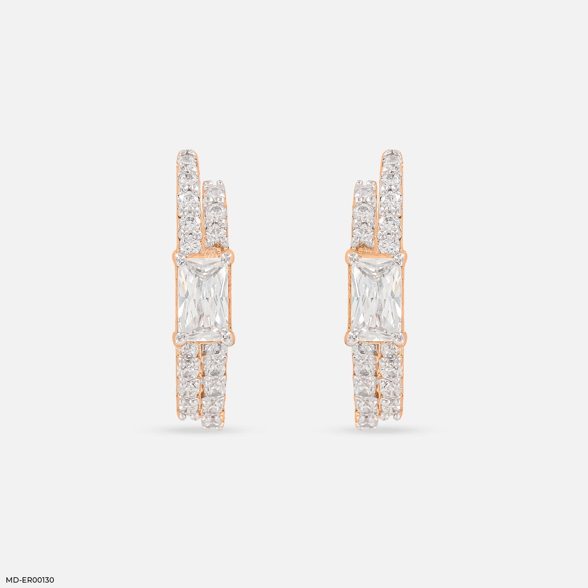 0.50 Carat Duo Radiant Earrings
