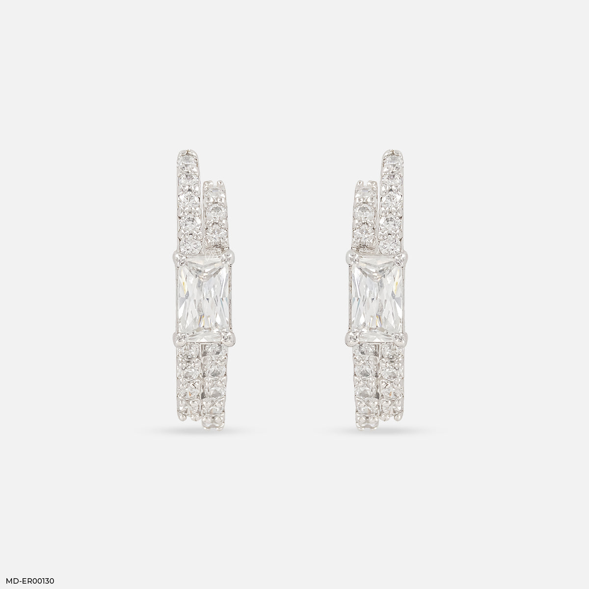 0.50 Carat Duo Radiant Earrings