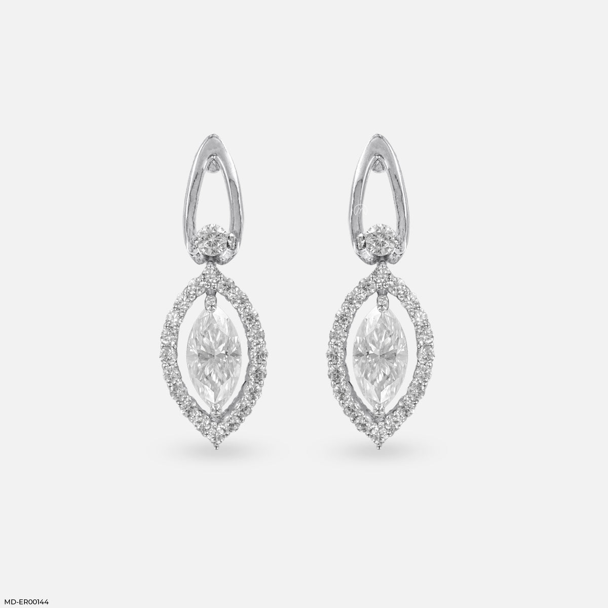 0.75 Carat Diamond Eye Earrings