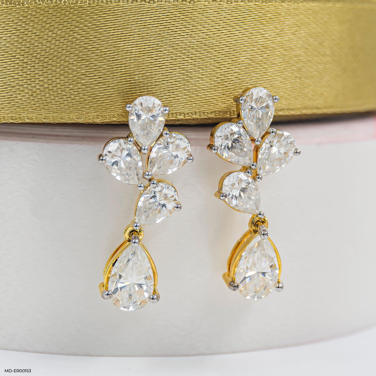 2 Carat Pear Drop Stella Earrings